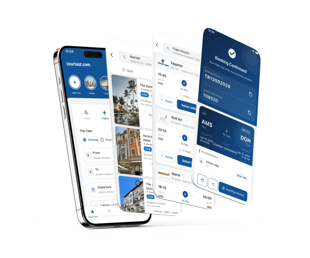 Tourlast mobile app screenshot